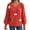 Orange, variant on Women's Ugly Christmas Sweater V Neck Long Sleeve Pullover Funny Santa Snowflake Tree Applique Knit Top Fall Winter Holiday Fashion