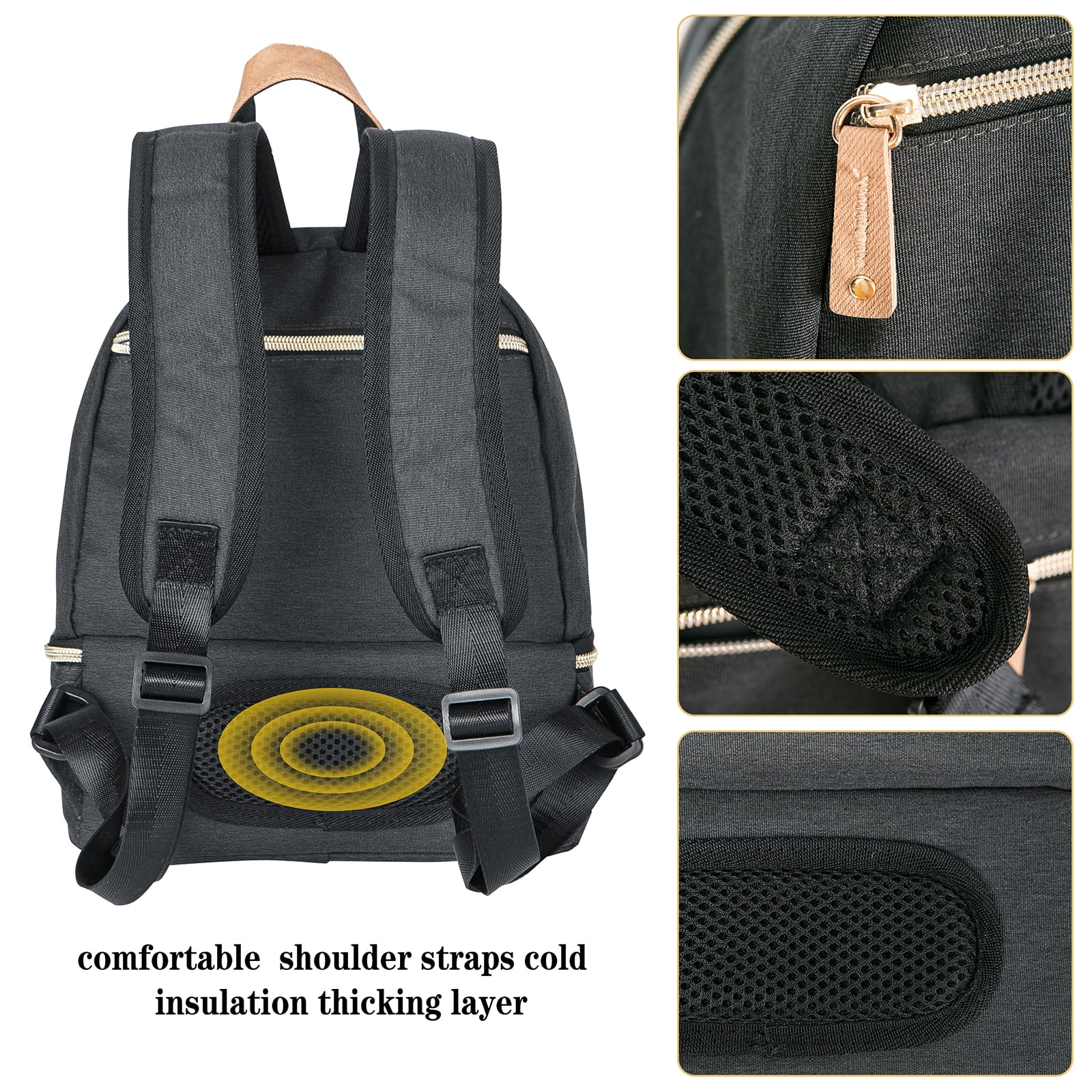 Breast Pump Bag Backpack - Cooler and Moistureproof Bag Double Layer for Mother Baby Bottle Breast Milk Pump Outdoor Working Backpack