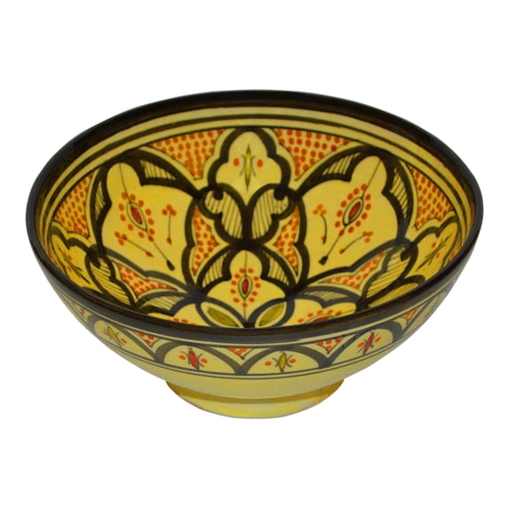 Safi Yellow Handmade Serving Bowl 10 inches Medium