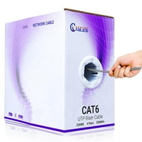 NewYork Cables Cat6 Riser CCA 1000ft Bulk Ethernet Network Lan Cable UTP 4Pairs 550MHz 23AWG Grey