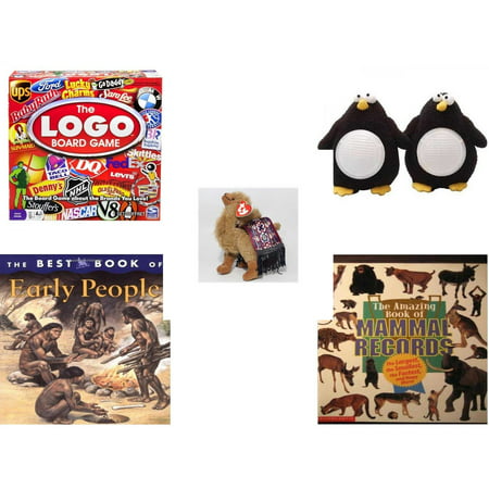 Children's Gift Bundle [5 Piece] -  Logo Board  - Portable Penguin Stereo Speakers - TY Attic Treasure Lawrence the Camel 7