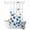 Blue, variant on No Hook Shower Curtain, Navy Blue Floral Shower Curtains for Bathroom with See Through Top Window, Spring Flowers Rustic Butterfly Waterproof & Washable Bath Curtain Long 72"x78"