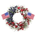 thumbnail image 2 of Patriotic Front Door Wreath Memorial Day Patriotic Decor Porch Decor Front Door Wreath Veterans Day Patriotic Wreath American Flag Themed Wreath Patriotic Home Decor, 2 of 8