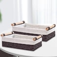 thumbnail image 1 of Cestas Mimbre Decorativas Pequeñas Cesta de papel para lavabo Cesta de almacenamiento impermeable para baño para organizar el baño, 1 of 6