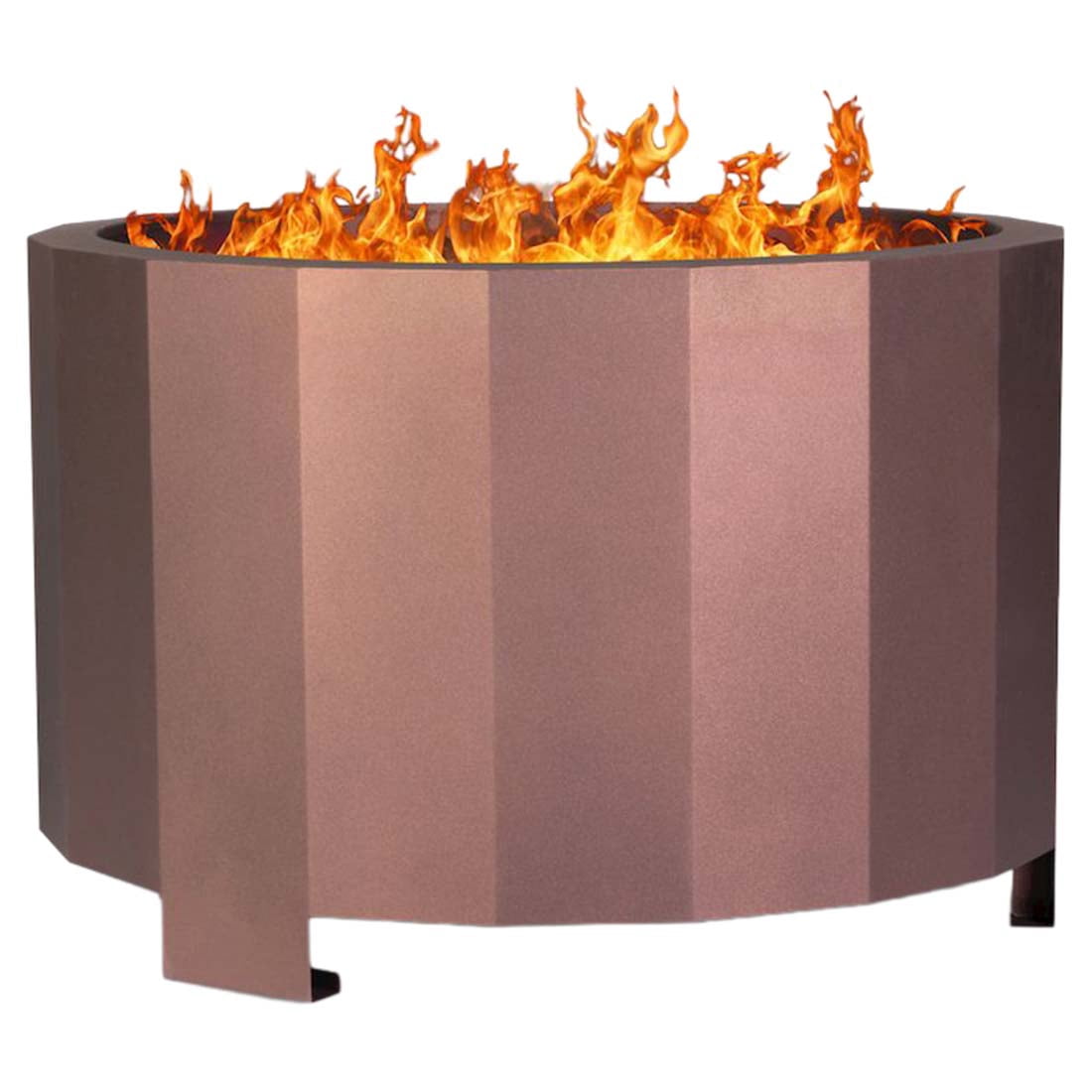 Flash Furniture Titus Commercial Grade 27 inch Smokeless Outdoor Firepit, Natural Wood Burning Portable Fire Pit With Waterproof Cover, Bronze