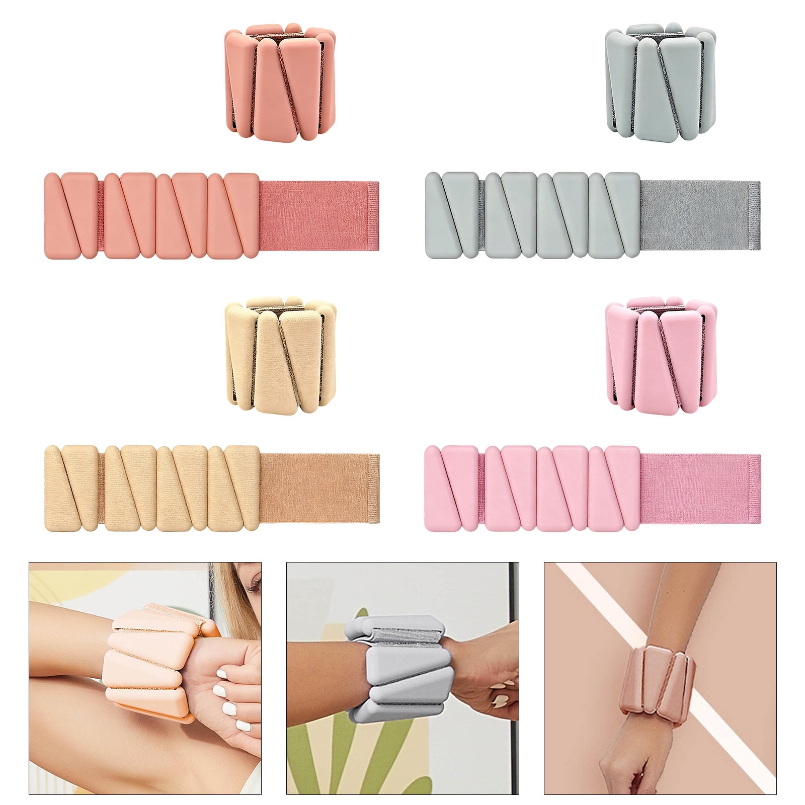 1 Pair Silicone Adjustable Fitness Weights for Ankle Wrist Leg Offering Muscle Endurances Building Comfortable