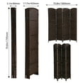thumbnail image 3 of CL.HPAHKL 4 Panel Room Divider, 6 ft Tall Folding Privacy Screen Indoor Room Separators Divider Wall with Double Hinged Panels Portable Partition Wall Divider for Home Office Bedroom, Brown, 3 of 7