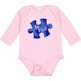 thumbnail image 3 of Inktastic Autism Awareness Be Kind Dark Blue Puzzle Piece Boys or Girls Long Sleeve Baby Bodysuit, 3 of 5