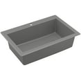 thumbnail image 6 of Karran QT-670 Drop-In Quartz Composite 33 in. 1-Hole Single Bowl Kitchen Sink in Brown, 6 of 7
