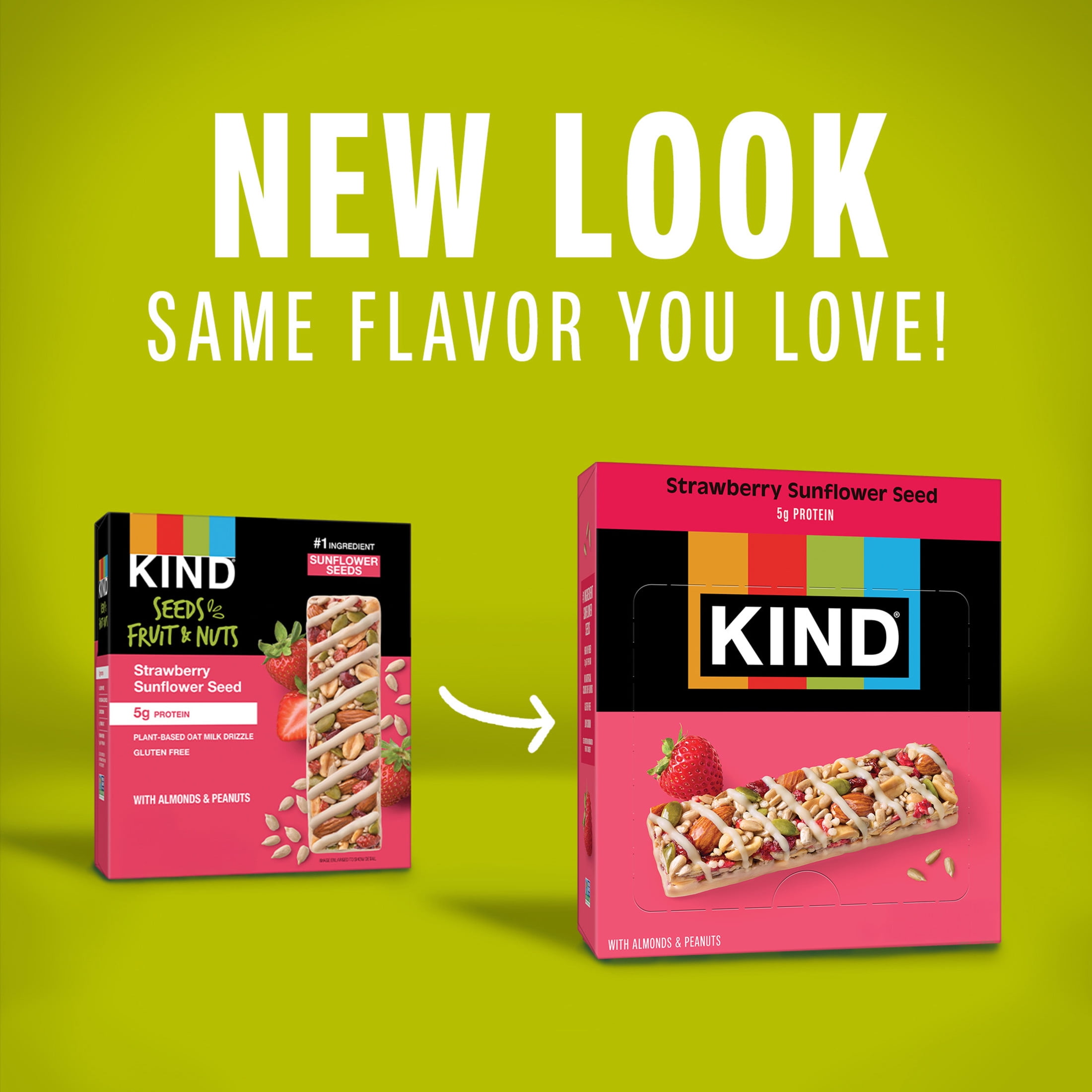 KIND Seeds Fruit & Nuts Snack Bar, Strawberry Sunflower Seed 12 Snack Bars, 1 Box