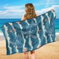thumbnail image 6 of XYZCANDO Turtle and Starfish Pattern Breathable Car Seat Towel Cover for Running Workout Beach, Easy Install Sweatproof Car Seat Cover Protector, 6 of 11