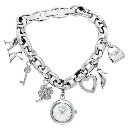 Anne Klein Swarovski Charm Bracelet Ladies Watch 10-7605CHRM