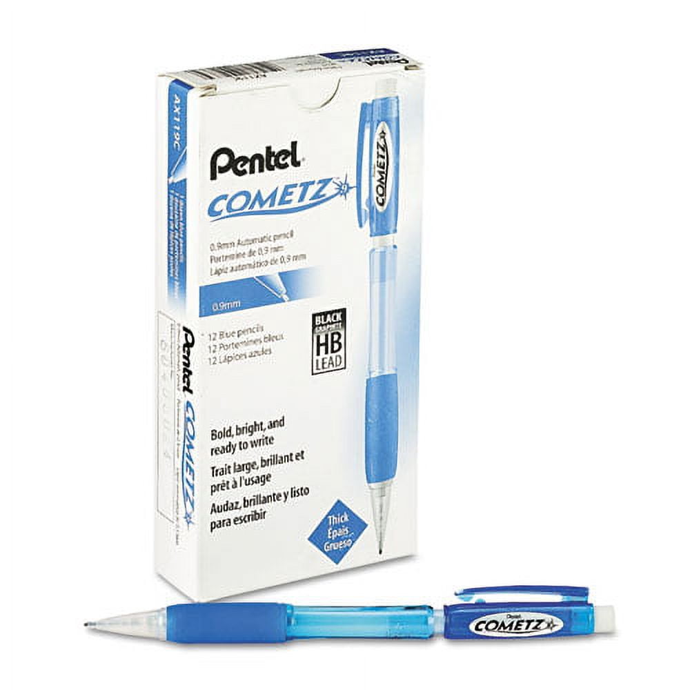 Cometz Mechanical Pencil, 0.9 Mm, Hb (#2.5), Black Lead, Blue Barrel, Dozen | Bundle of 5 Dozen