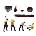 thumbnail image 1 of ZLight 4x Miniature Lumberjacks Figures People Model Decor for 87th Photo Desktop Props, 1 of 6