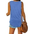 thumbnail image 4 of Liacowi Women Casual Vest Tops V Neck Sleeveless Summer Loose Tank Tops, 4 of 5