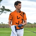 thumbnail image 2 of Kdxio Halloween Bats Print Men's Short Sleeve Polo Shirt,Midweight Men's Shirt-Large, 2 of 5