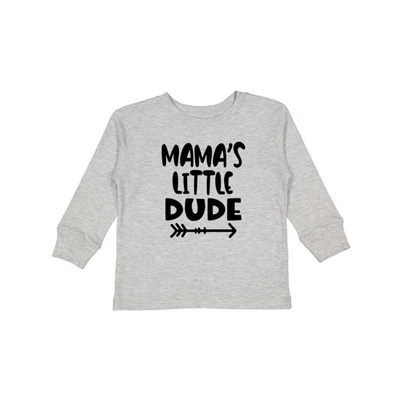 Inktastic Mama's Little Dude with Arrow Boys Long Sleeve Toddler T-Shirt