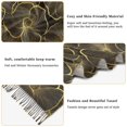 thumbnail image 5 of FORMRS Womens Scarf Winter Soft Long Big Warm Shawls Wrap Tassel Scarves, Black Flower Pattern, 5 of 9