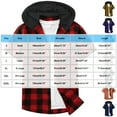 thumbnail image 2 of Mens Flannel Hoodie Shirt Casual Button Down Plaid Jacket Shirts Stylish Short Sleeve Shirts with Pockets, 2 of 6