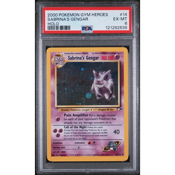 2000 Pokémon Gym Heroes Sabrina's Gengar #14/132 Holo PSA 6