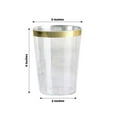 thumbnail image 3 of Efavormart 25 Pack Gold 10oz Crystal Collection Disposable Plastic Cups for Wedding, Party, Banquet, Home, Picnic, Outdoor Dinnerware, Bar, Nightclub, Liquors, Champagne, Desserts, Cocktails, 3 of 11