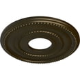 thumbnail image 3 of Ekena Millwork 12 1/8"OD x 3 5/8"ID x 3/4"P Valeriano Ceiling Medallion (Fits Canopies up to 6 1/4"), Hand-Painted Green Gold, 3 of 6