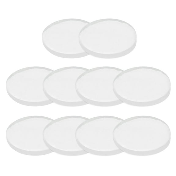 Uxcell Solid Round Silicone Rubber Sheet, 10 Pcs 10mm OD x 1mm Thick Round Silicone Sealing Gasket Pads Bumper Pads for Home Craft Anti Vibration Slip Gasket, Translucent