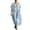 F-734Blue, variant on ZHOGXU Women's Dresses Summer Short Sleeve V Neck Striped Print Lightweight Comfortable Loose Fit Dress With Pockets For Casual Daily Wear,Red,Xl