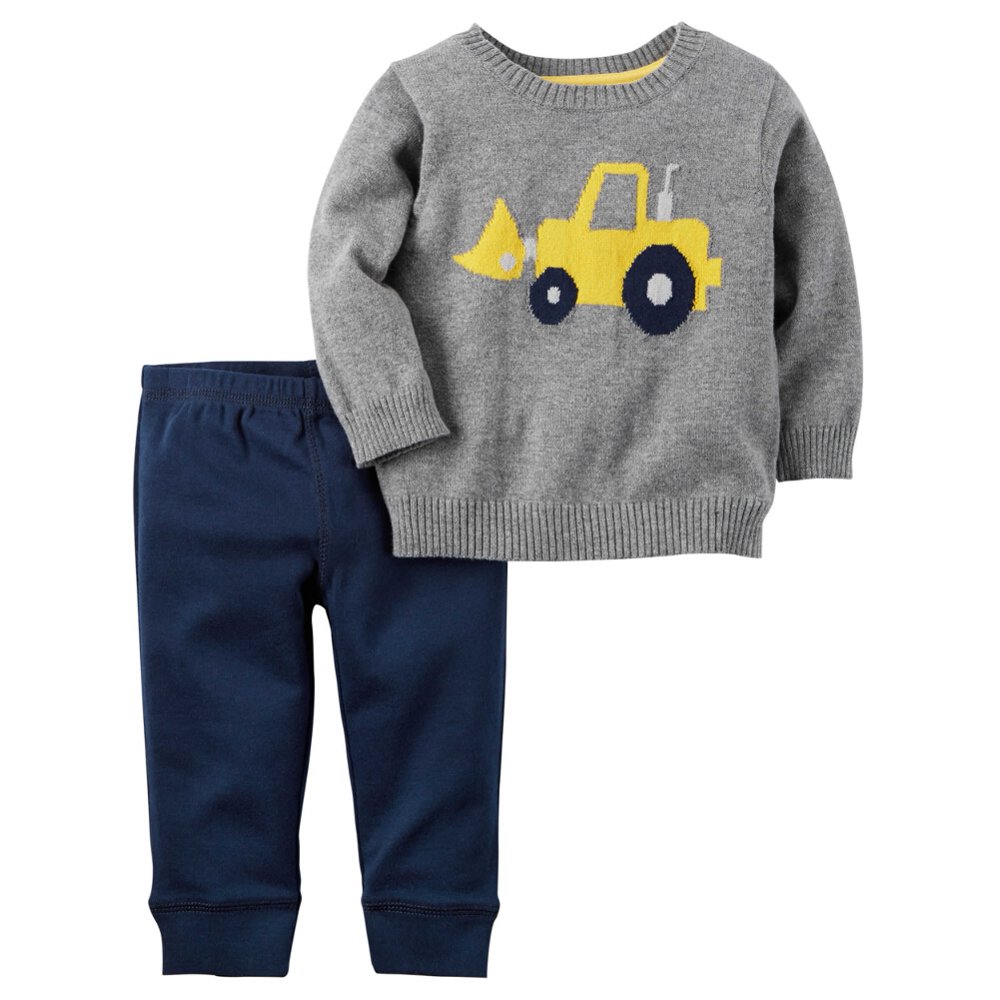 Carter's Carters Baby Boys 2Piece Little Sweater Set Heather