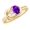 Amethyst, variant on 1 to 6 Carat Oval 14K Yellow Gold LAB GROWN Gemstone and LAB GROWN Diamond Engagement Ring (1ct Center, AAAA Heirloom Quality) Emerald 1 Carat Size: 6