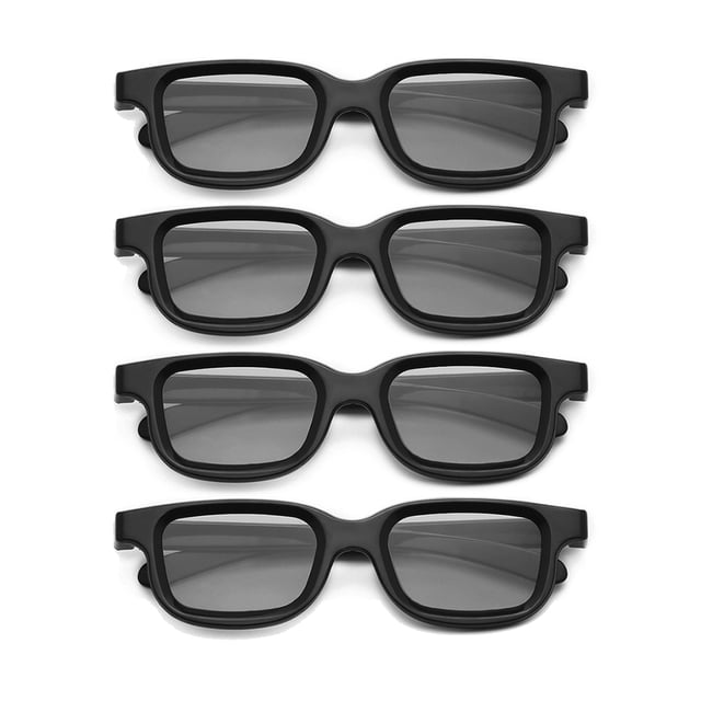 4 Uds. Gafas 3D Pasivas Polarizadas para TV 3D Cines 3D Reales para 3D Gaming y de TV