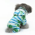 thumbnail image 7 of Dog Raincoat, Pet Sports Shirt, Dog Apparel With Reflective Chest Strap, Light Blue S - Waterproof, Breathable, Full Coverage With Hood, Button Closure - For Small Dogs, Outdoor, 7 of 7
