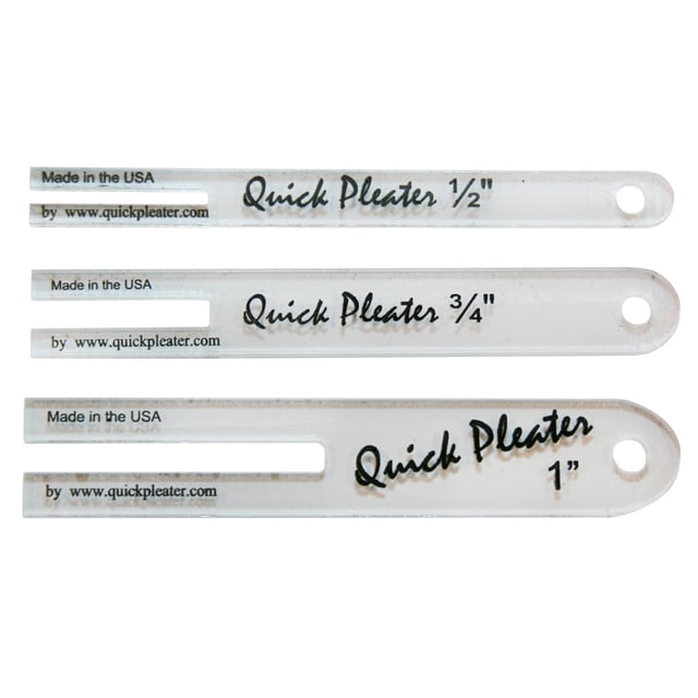 Home Sewing Depot Quick Pleater - Mini Set of 3 Include 1/2", 3/4", 1" Pleater