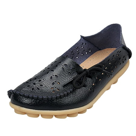 

Womens Sandals Slip On Women Hollow Out Comfort Walking Flat Loafers Casual Shoes Driving Loafers Walking Shoes for Women Women S Sandals Pu Black 38