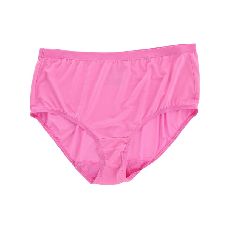 Fit for Me Women's Plus Microfiber Brief Underwear, 5 Pack 