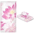 thumbnail image 6 of GZHJMY Bath Towel Sets for Bathroom Hand Towels Fingertip Towels Lilies and Lotuses on A White 3 Piece Decorative Soft Cotton Absorbent, 6 of 6