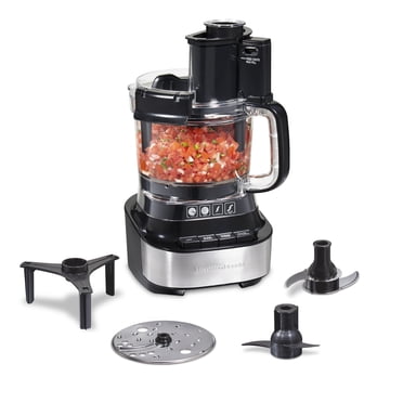 Hamilton Beach 10 Cup Food Processor and Chopper with Stack & Snap Design, Extra Large Chute and Bowl Scraper, Black