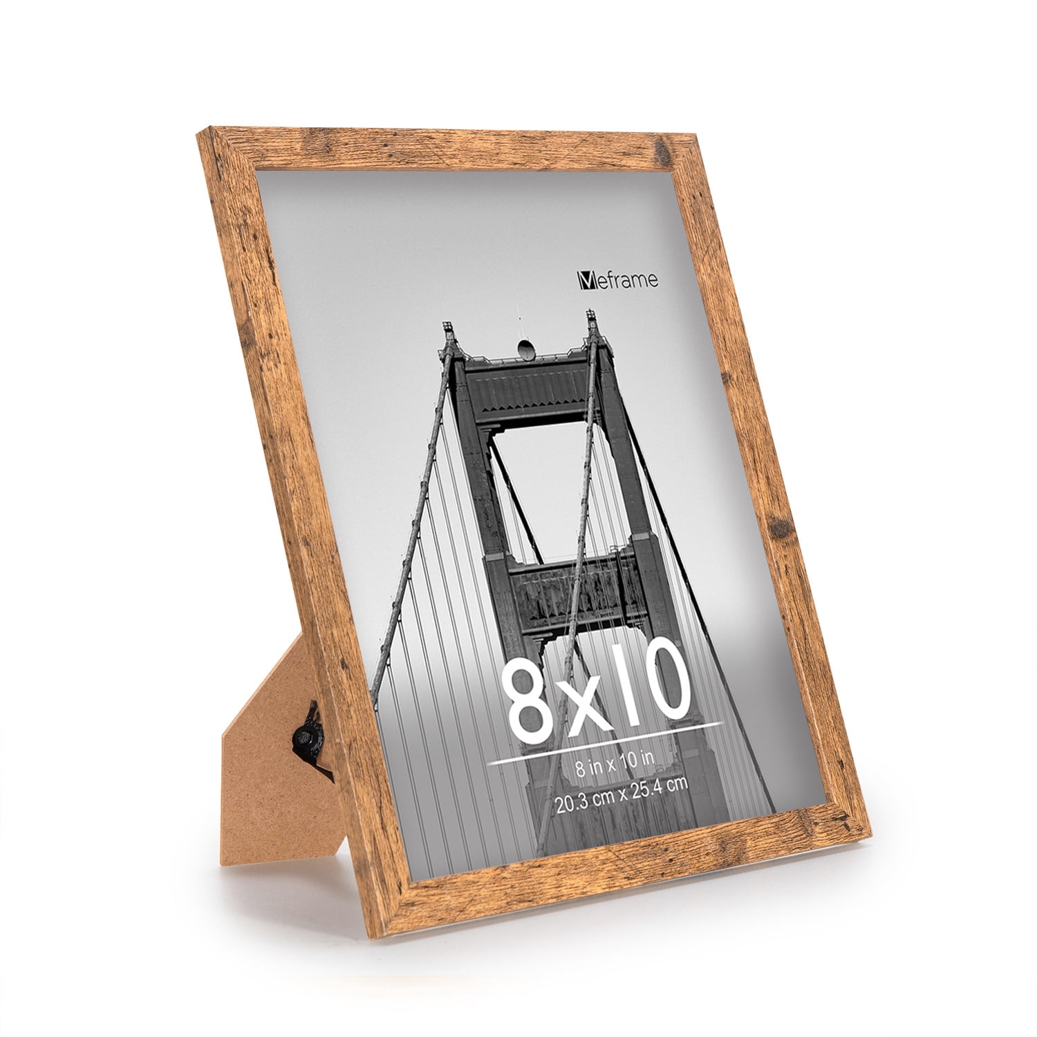 Meframe 10PACK Wooden Collage Picture Frame Set, Wall and Tabletop Display Photo Frames, Multiple Sizes Including 8x10, 5x7, 4x6, Brown