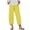 Yellow, variant on WIZUTIZ Summer Pants for Women Breathable Trendy Loose Wide Leg Summer Pants Spandex Elastic High Rise 7/8 Length Summer Pants Solid Asymmetrical Cropped Sweatpants for Lady Running Street Green
