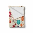 thumbnail image 2 of Christmas Soft Flannel Fleece Throw Blanket, Jolly Santa Theme Vintage Style New Year Tree Leaves Hearts in Autumn Colors, Cozy Plush for Indoor and Outdoor Use, 50" x 60", Multicolor, by Ambesonne, 2 of 6