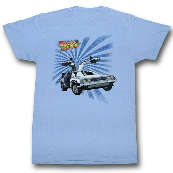 Back to the Future Comical Light Blue Adult T-Shirt