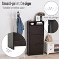 thumbnail image 6 of HOMCOM Shoe Storage Cabinet with 3 Large Fold-Out Drawers, Espresso, 6 of 9