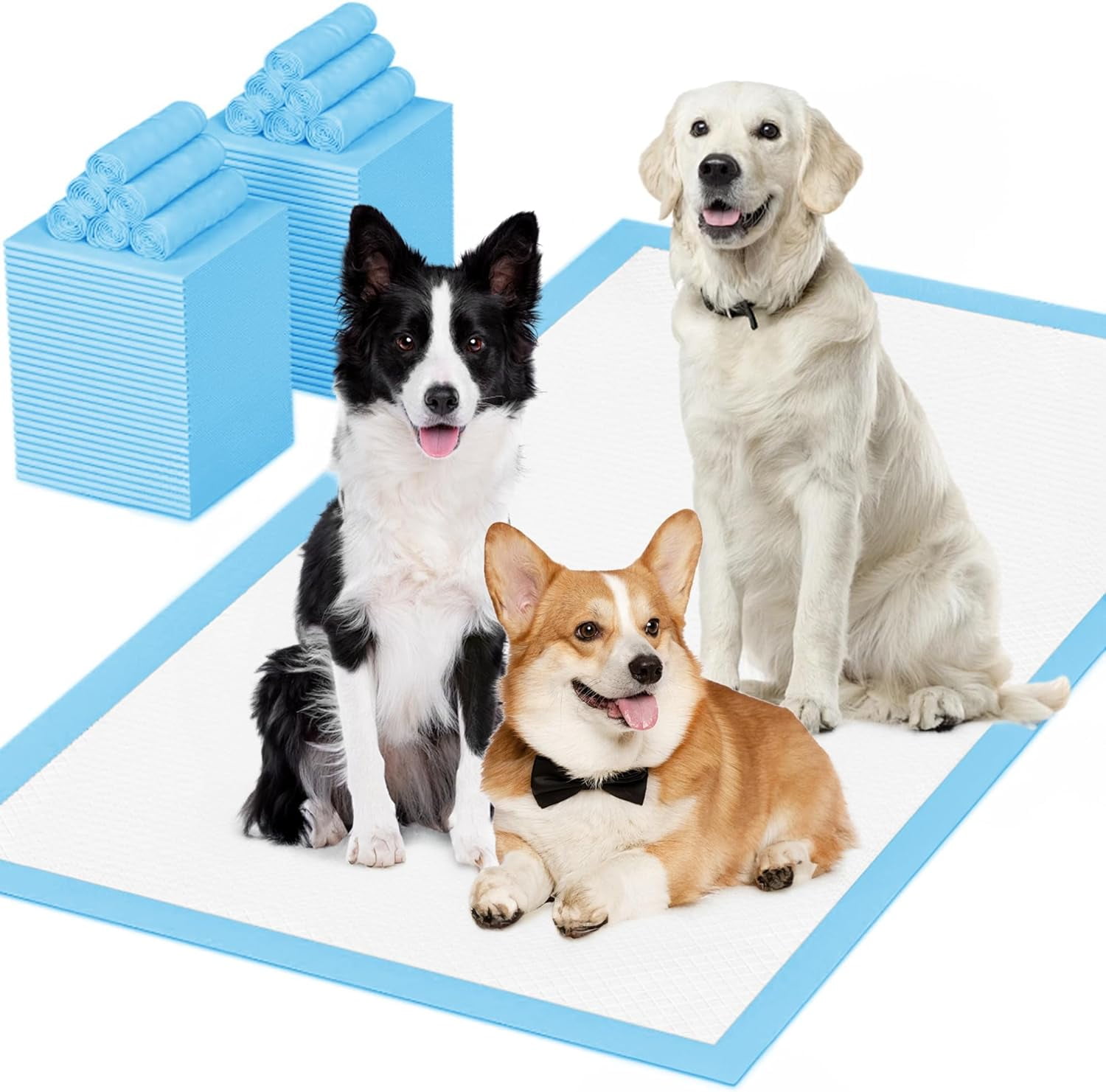 Puppy Pee Pads for Dogs 28"x44" 100 Count, Dog Pee Pads Extra Large, Leak-Proof & Super Absorbent, Thicken Disposable Potty Pads Puppy Training Pads for Cats Rabbits