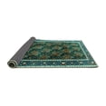 thumbnail image 2 of Ahgly Company Indoor Square Persian Turquoise Blue Traditional Area Rugs, 5' Square, 2 of 4