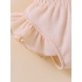thumbnail image 6 of Cenuakty Infant Girls Two-Piece Clothes Outfit, Tie-Up Spaghetti Strap Sleeveless Ruched Solid Color Tank Tops + Shorts, 6 of 8