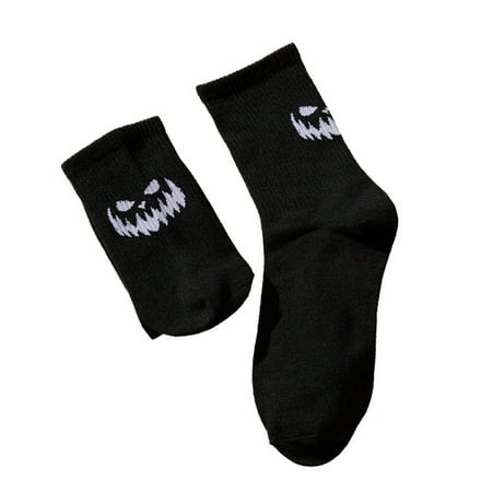 

Halloween Socks for Women Men Pumpkin Ghost Face Mid-Tube Socks Halloween Pumpkin Socks Party Props
