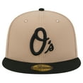 thumbnail image 2 of Men's New Era Khaki Baltimore Orioles 59FIFTY Fitted Hat, 2 of 6