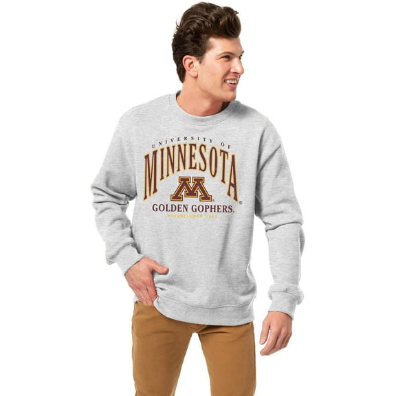 Men's-League Collegiate Wear  Heather Gray Minnesota Golden Gophers Essentials 2.0 Pullover Sweatshirt