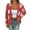 Red, variant on Women's Floral Cardigan Sweater Long Sleeve Button Down Open Front Knit Outwear Brown S