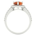 thumbnail image 4 of Halo Engagement Ring for Women - 2.36ct Simulated Red Diamond in 14K White Gold Promise Ring, 4 of 6